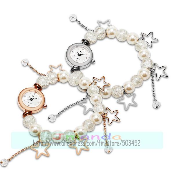 100pcs/lot elegance starfish beaded bracelet watch for women selling five-pointed star wrap quartz watch wholesale clock, Slivery;brown
100pcs/lot elegance starfish beaded bracelet watch for women selling five-pointed star wrap quartz watch wholesale clock, Slivery;brown