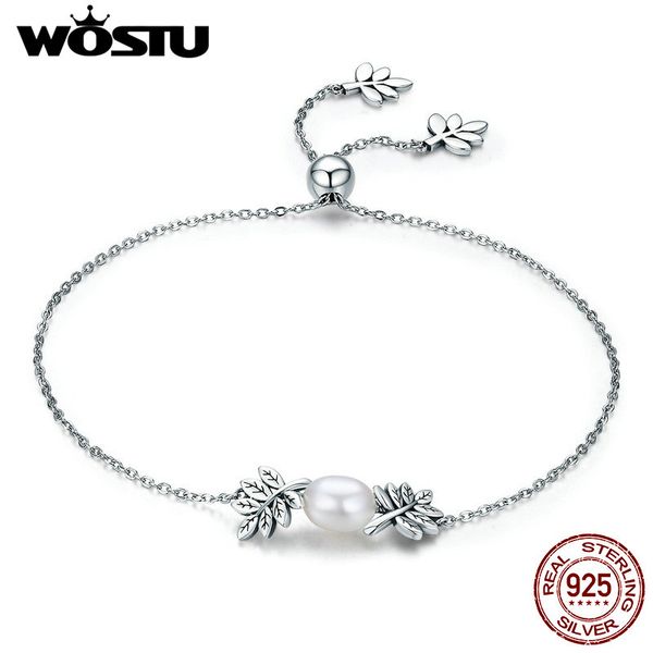 wostu authentic 100% 925 sterling silver tree leaf pearl link chain bracelet for women fine s925 jewelry gift cqb071, Black
wostu authentic 100% 925 sterling silver tree leaf pearl link chain bracelet for women fine s925 jewelry gift cqb071, Black