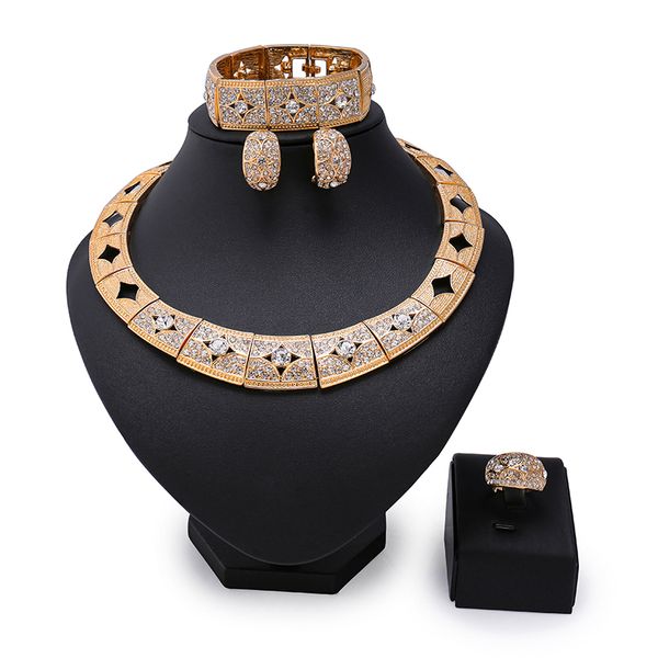 2018 fashion gold color nigerian wedding african beads jewelry set crystal saudi jewelry bracelet earring ring wholesale design, Silver
2018 fashion gold color nigerian wedding african beads jewelry set crystal saudi jewelry bracelet earring ring wholesale design, Silver