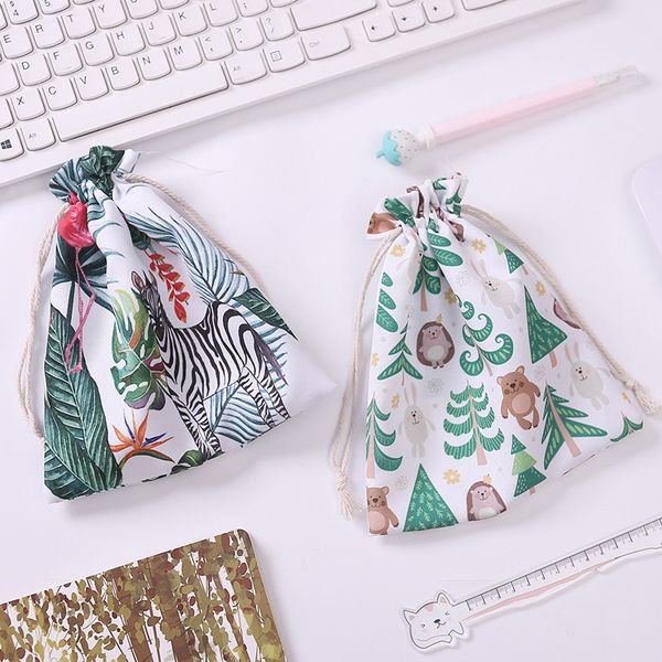 20x16cm cute animal print cotton canvas drawstring bags string packaging money pouch travel storage gift bags
20x16cm cute animal print cotton canvas drawstring bags string packaging money pouch travel storage gift bags
