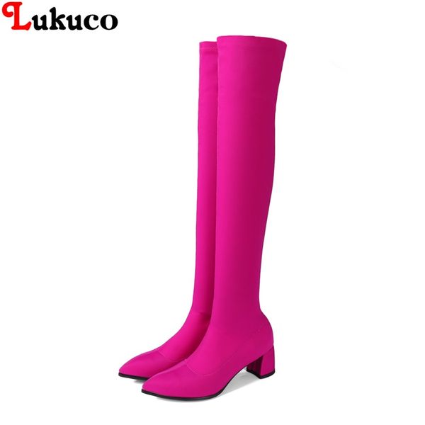 lukuco brand women pumps spring autumn stretch fabric over the knee boot size 40 41 42 43 handmade women botas, Black
lukuco brand women pumps spring autumn stretch fabric over the knee boot size 40 41 42 43 handmade women botas, Black