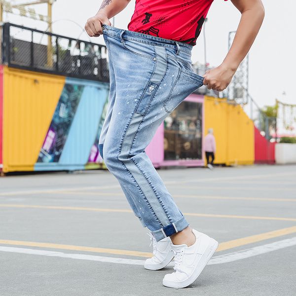 2018 men cotton straight classic jeans spring summer male denim pants overalls designer men jeans plus size s-6xl, Blue
2018 men cotton straight classic jeans spring summer male denim pants overalls designer men jeans plus size s-6xl, Blue