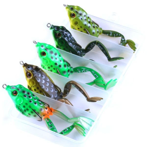 lenpaby 5шт topwater лягушка приманки мягкие рыболовные приманки комплект снасти box для бас щука змееголов акулы musky5.5 см/15.5 г
lenpaby 5шт topwater лягушка приманки мягкие рыболовные приманки комплект снасти box для бас щука змееголов акулы musky5.5 см/15.5 г