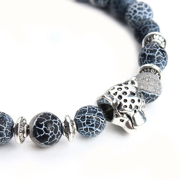 antique silver buddha leopard head bracelet men natural stone weathered agates bead charm bracelets women pulseras hombre f3685, Black
antique silver buddha leopard head bracelet men natural stone weathered agates bead charm bracelets women pulseras hombre f3685, Black