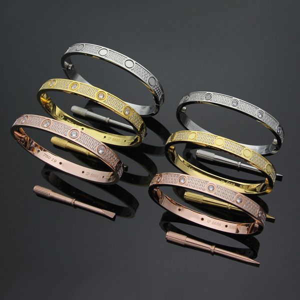 new style silver rose 18k gold plated 316l titanium steel stone love screw bangle bracelet with screwdriver and screws never lose, White
new style silver rose 18k gold plated 316l titanium steel stone love screw bangle bracelet with screwdriver and screws never lose, White