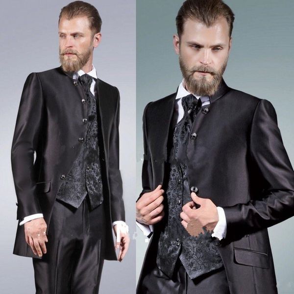 новый стильный дизайн черный groom tuxedos стенд воротник groomsmen шафером костюмы мужские свадебные костюмы (куртка + брюки + жилет + галс, Black;gray
новый стильный дизайн черный groom tuxedos стенд воротник groomsmen шафером костюмы мужские свадебные костюмы (куртка + брюки + жилет + галс, Black;gray