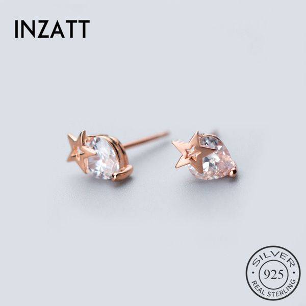 inzatt classic real 925 sterling silver star zircon stud earrings 2018 fine jewelry for women birthday party cute accessories, Golden;silver
inzatt classic real 925 sterling silver star zircon stud earrings 2018 fine jewelry for women birthday party cute accessories, Golden;silver