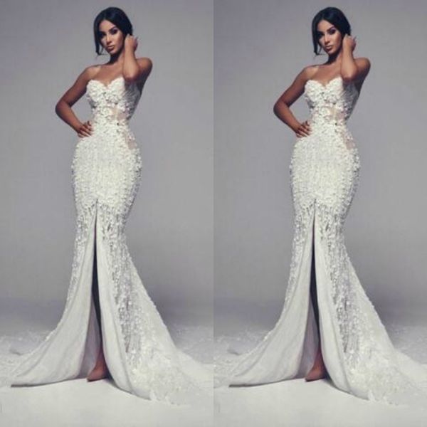 mermaid front split wedding dresses 2019 sweetheart lace appliqued bridal gowns beach wedding dress robes de soirée, White
mermaid front split wedding dresses 2019 sweetheart lace appliqued bridal gowns beach wedding dress robes de soirée, White