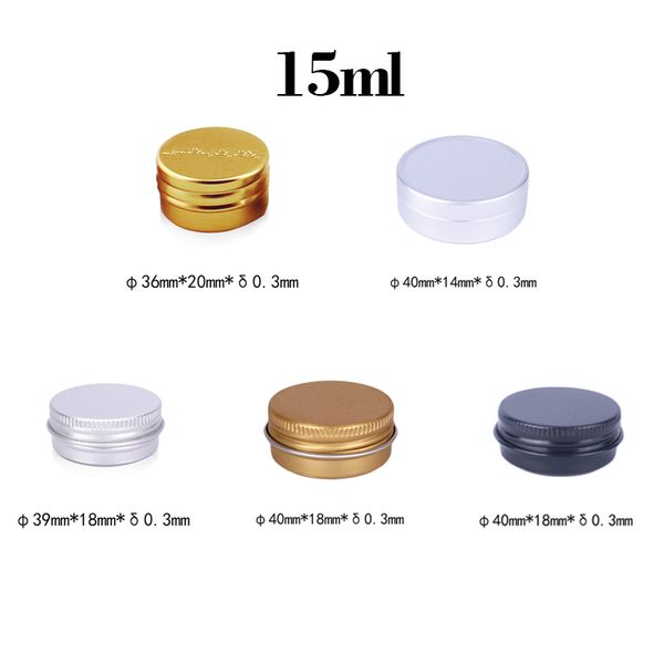 15ml Empty Aluminum Cream Jars Tins Cosmetic Lip Balm Containers Nail Derocation Cans Crafts Storage Pots Bottles
15ml Empty Aluminum Cream Jars Tins Cosmetic Lip Balm Containers Nail Derocation Cans Crafts Storage Pots Bottles
