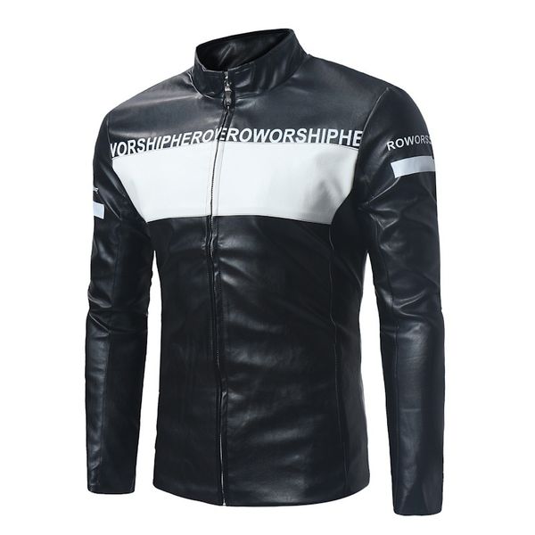 men motorcycle jacket popular slim youth matching leather jacket for men male iocomotive coat, Black;brown
men motorcycle jacket popular slim youth matching leather jacket for men male iocomotive coat, Black;brown