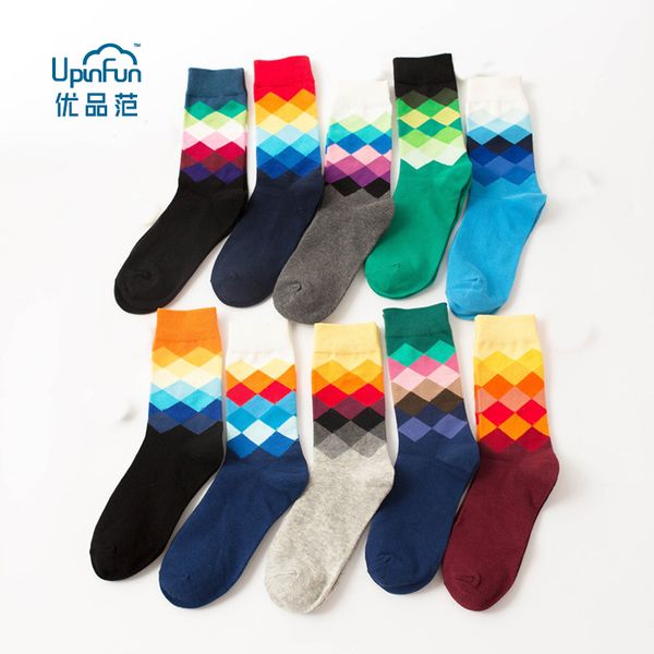 upinfun coloured diamond socks, british style socks, men's medium tube socks. (5 pairs/lot, Black
upinfun coloured diamond socks, british style socks, men's medium tube socks. (5 pairs/lot, Black