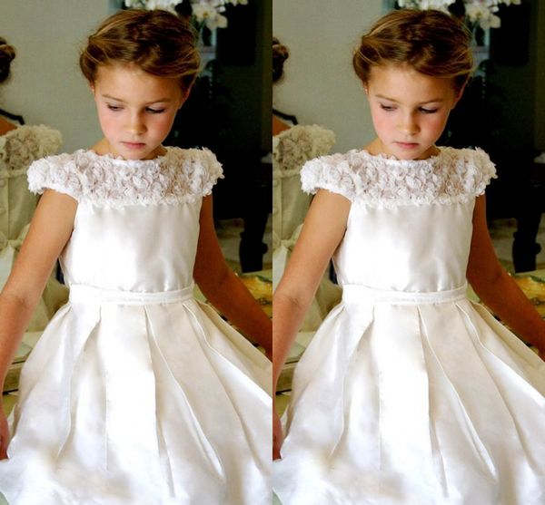 princess white appliques satin flower girls dresses jewel neck short sleeves ruched back bow floor length christening dress, White;blue
princess white appliques satin flower girls dresses jewel neck short sleeves ruched back bow floor length christening dress, White;blue