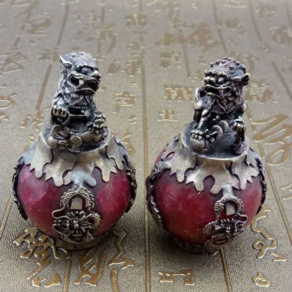 пара коллекционная красная нефритовая броня тибетское серебро ручной работы львиная статуя
пара коллекционная красная нефритовая броня тибетское серебро ручной работы львиная статуя