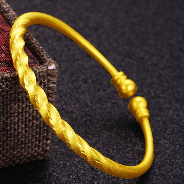 twisted cuff bangle 18k yellow gold filled womens bracelet solid jewelry classic style fashion accessories dia 6cm, Black
twisted cuff bangle 18k yellow gold filled womens bracelet solid jewelry classic style fashion accessories dia 6cm, Black