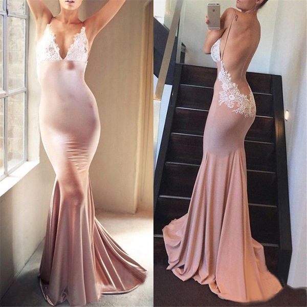 backless mermaid evening dress spaghetti strap lace taffeta long prom gowns 2018 custom made women formal gowns party dresses, Black
backless mermaid evening dress spaghetti strap lace taffeta long prom gowns 2018 custom made women formal gowns party dresses, Black