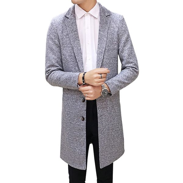 men autumn winter casual woolen coat fashion medium-long male single-breasted new japanese windbreaker wool&blends jacket, Black
men autumn winter casual woolen coat fashion medium-long male single-breasted new japanese windbreaker wool&blends jacket, Black