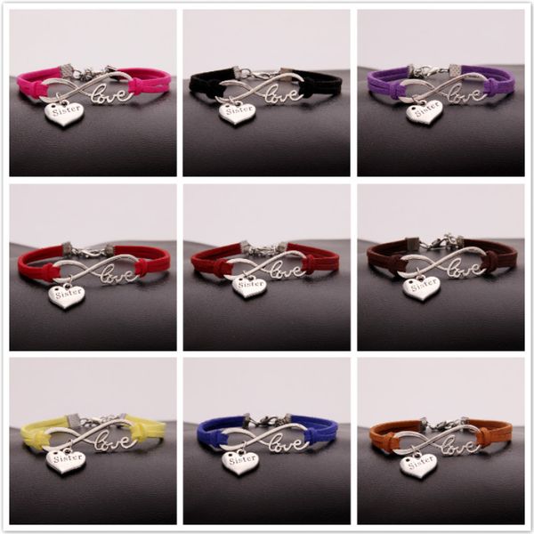 ncrhgl 2018 new infinity love leather bracelets bangles sister heart charm braided bracelet jewelry gift for women drop shipping, Black
ncrhgl 2018 new infinity love leather bracelets bangles sister heart charm braided bracelet jewelry gift for women drop shipping, Black