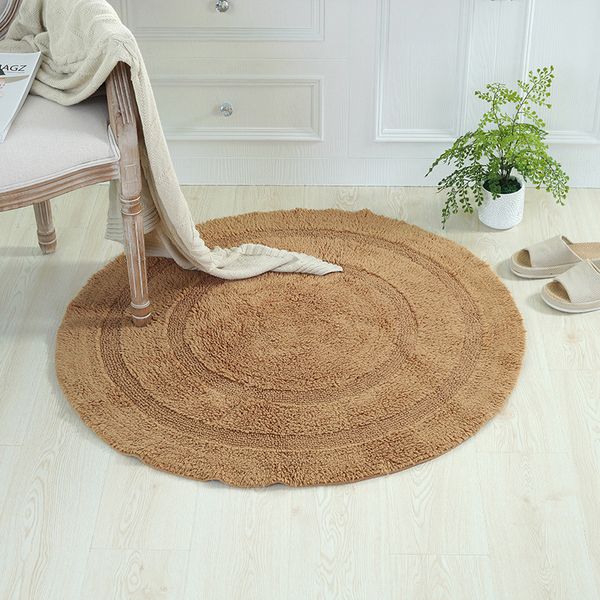 round cotton ground mat solid color double-sided cotton rug super absorbent and non-slip mat modern minimalist bedroom rug
round cotton ground mat solid color double-sided cotton rug super absorbent and non-slip mat modern minimalist bedroom rug