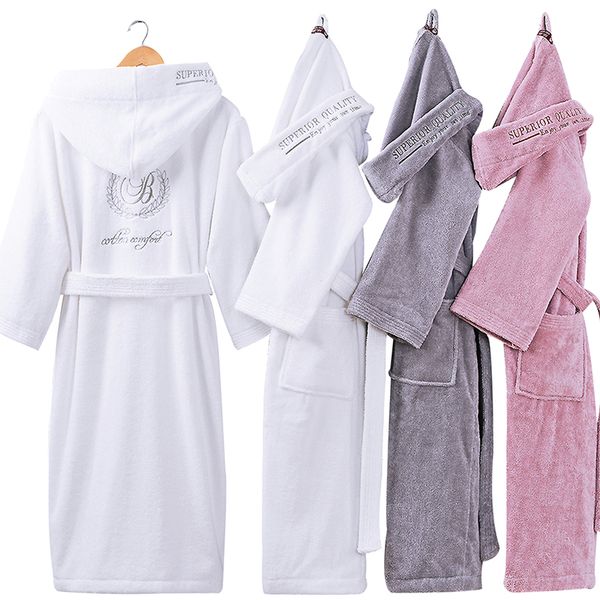 xms new bathrobes with hooded hat kimono lovers warm couple sleepwear robe lady 100% coon nightwear robes male soft bathrobe, Black;red
xms new bathrobes with hooded hat kimono lovers warm couple sleepwear robe lady 100% coon nightwear robes male soft bathrobe, Black;red