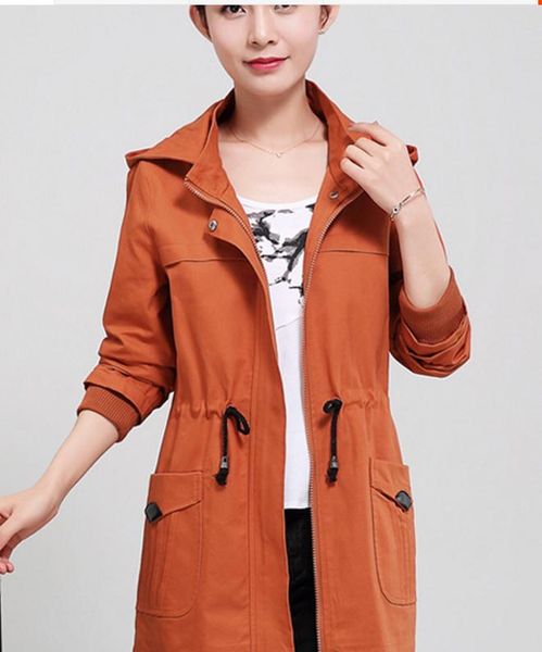 2017 autumn new style windbreaker women's loose and comfortable medium length coat, Tan;black
2017 autumn new style windbreaker women's loose and comfortable medium length coat, Tan;black