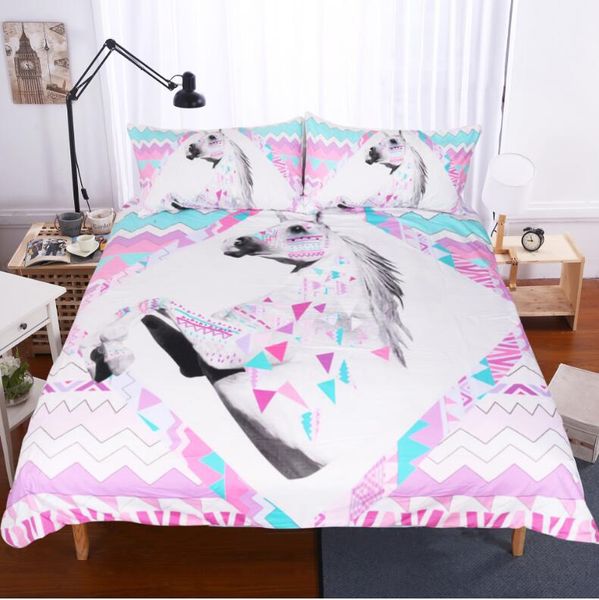 3d Unicorn Bedding Sets Duvet Covers For Twin King Size Bed Europe Style Bedding Duvet Cover Sheets Pillow Shams Cover Pxf 001