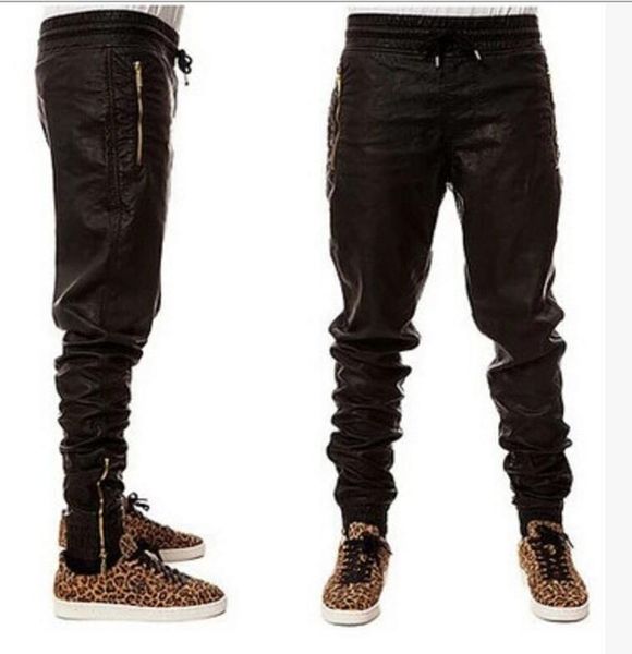 Winter Men's Joggers Pants Hot Trends Fashion Leather Pants Casual Pencil Necking Pants Zipper designer Elastic Waist Long Pant
Winter Men's Joggers Pants Hot Trends Fashion Leather Pants Casual Pencil Necking Pants Zipper designer Elastic Waist Long Pant
