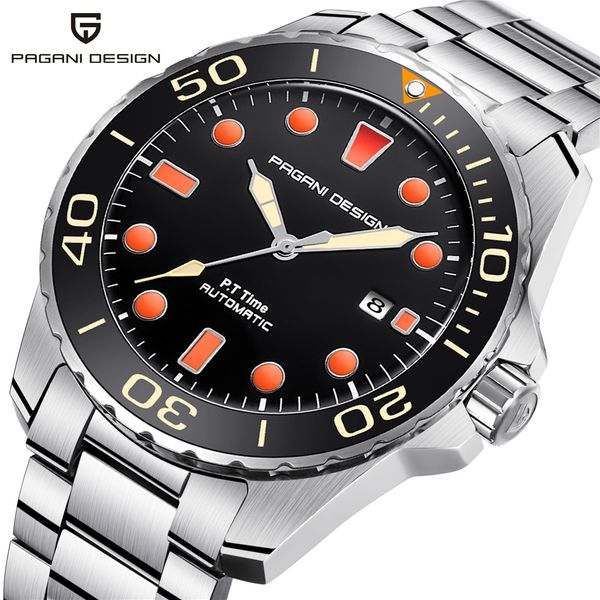 pagani design brand mechanical watch men automatic self-wind stainless steel wristwatches mens new business watches reloj hombre, Slivery;brown
pagani design brand mechanical watch men automatic self-wind stainless steel wristwatches mens new business watches reloj hombre, Slivery;brown