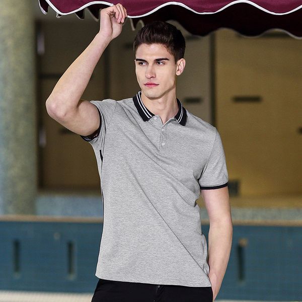 new short polo shirt men brand clothing simple casual patchwork polos male summer cotton grey wholesale, White;black
new short polo shirt men brand clothing simple casual patchwork polos male summer cotton grey wholesale, White;black