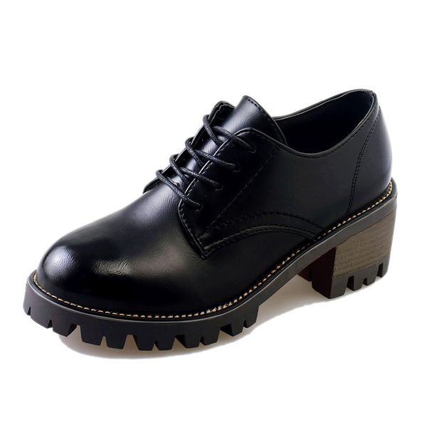 2018 autumn women platform sneakers shoes lace up leather dress work shoes ladies oxford shoes for women pumps creepers, Black
2018 autumn women platform sneakers shoes lace up leather dress work shoes ladies oxford shoes for women pumps creepers, Black