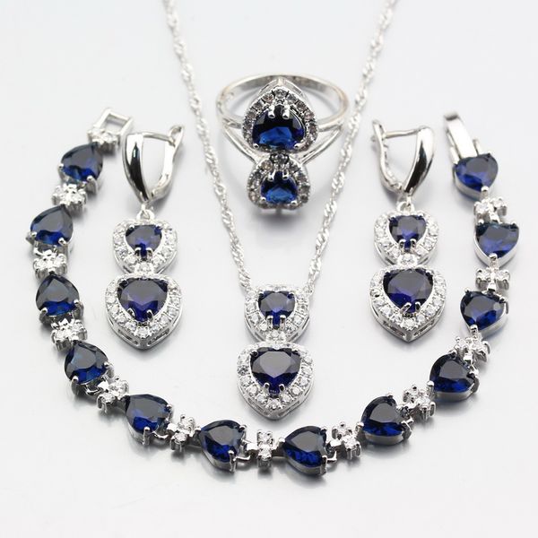 water drop 4pcs long earrings pendant necklace ring bracelet fashion party 925 silver blue zircon jewelry sets for women w369, Slivery;golden
water drop 4pcs long earrings pendant necklace ring bracelet fashion party 925 silver blue zircon jewelry sets for women w369, Slivery;golden