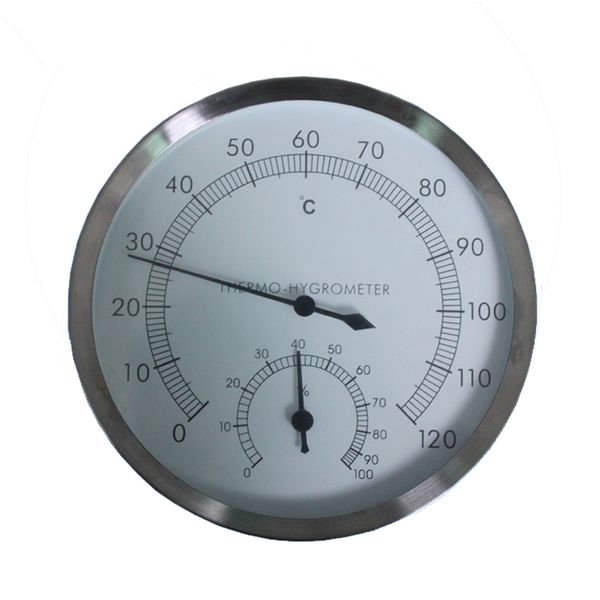 5-inch stainless steel sauna room hyprometer thermometer thermo-hygrometer wall mounting
5-inch stainless steel sauna room hyprometer thermometer thermo-hygrometer wall mounting