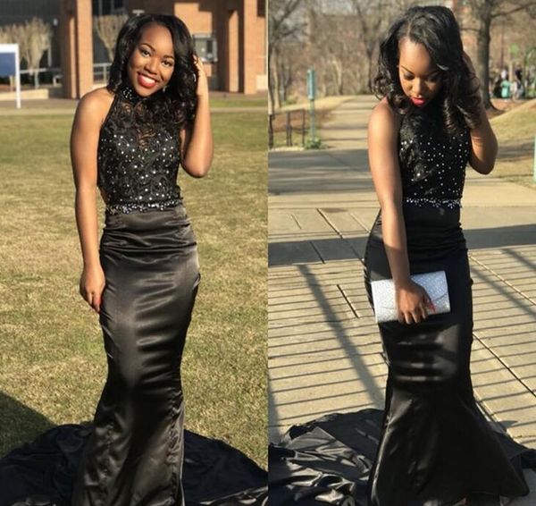 2018 black appliques sequined beaded prom dresses mermaid sleeveless halter neck long south african evening gowns, White;pink
2018 black appliques sequined beaded prom dresses mermaid sleeveless halter neck long south african evening gowns, White;pink