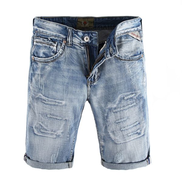 fashion streetwear men's jeans light blue color vintage destroyed ripped short jeans for men summer denim shorts men
fashion streetwear men's jeans light blue color vintage destroyed ripped short jeans for men summer denim shorts men