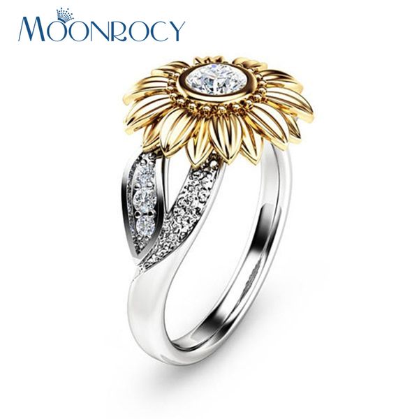 moonrocy drop shipping cubic zirconia jewelry wholesale silver color cute sunflower crystal wedding ring for women gift, Golden;silver
moonrocy drop shipping cubic zirconia jewelry wholesale silver color cute sunflower crystal wedding ring for women gift, Golden;silver