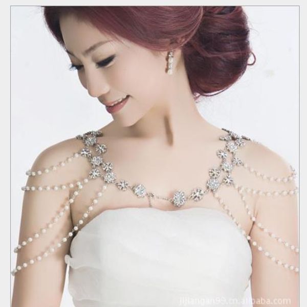 bride dress, pearl shoulder chain, antique white crystal flower dress, Slivery;golden
bride dress, pearl shoulder chain, antique white crystal flower dress, Slivery;golden