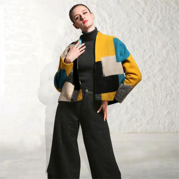 новое оригинальное ретро шерстяное пальто европейского и американского стиля леди шерстяное пальто утолщенной короткой зимней куртке высоког, Black 
новое оригинальное ретро шерстяное пальто европейского и американского стиля леди шерстяное пальто утолщенной короткой зимней куртке высоког, Black