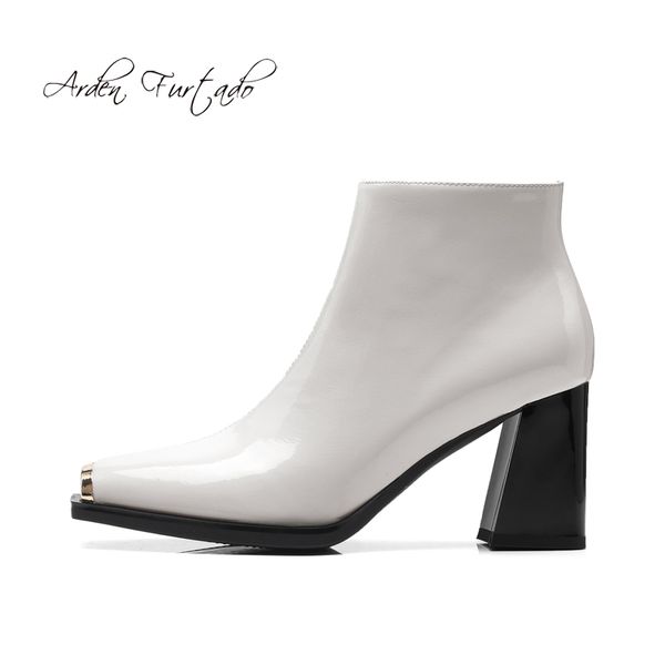 arden furtado 2018 spring winter new style shoes for woman genuine leather new chunky heels fashion white ankle boots size 40 33, Black
arden furtado 2018 spring winter new style shoes for woman genuine leather new chunky heels fashion white ankle boots size 40 33, Black