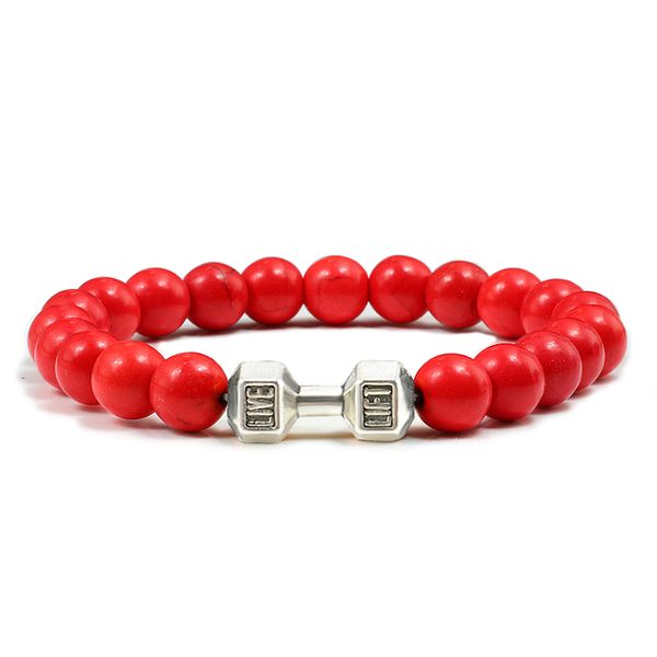 8mm white red yellow tone bead metal dumbbell bracelet male female fit life fitne barbell bracelet yoga jewelry for uni ex
8mm white red yellow tone bead metal dumbbell bracelet male female fit life fitne barbell bracelet yoga jewelry for uni ex