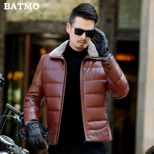 batmo 2018 new arrival winter pu 90% white duck down wool fur collars jackets men,men's brown leather coat 801, Black
batmo 2018 new arrival winter pu 90% white duck down wool fur collars jackets men,men's brown leather coat 801, Black