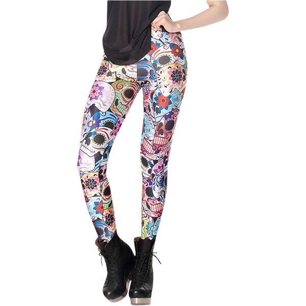 2017 fashion day of the dead leggings women colorful skull printed pants fitness casual leggins s m l x-017, Black
2017 fashion day of the dead leggings women colorful skull printed pants fitness casual leggins s m l x-017, Black