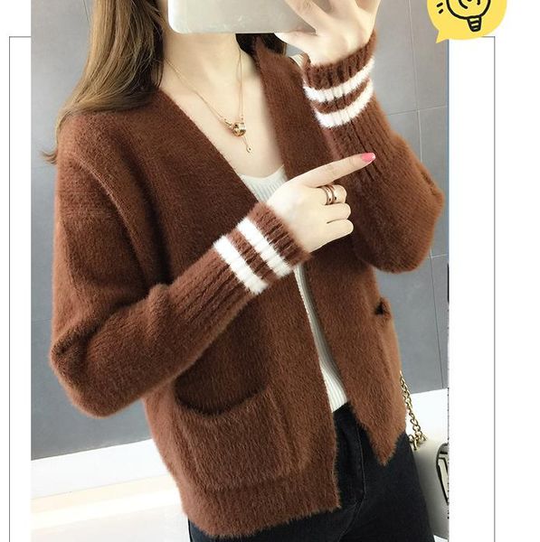 send 2018 new style korean of the spring and autumn cardigan coat woman loose and comfortable sweater, White;black
send 2018 new style korean of the spring and autumn cardigan coat woman loose and comfortable sweater, White;black