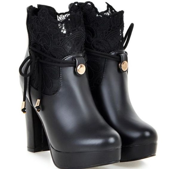 send 2018 autumn winter high heel coarse heel martin boots women's short boots, Black
send 2018 autumn winter high heel coarse heel martin boots women's short boots, Black