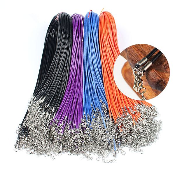 10pcs rope chain women pendant necklace for men black gold wax rope necklace 45+5cm diy jewelry lanyards jewelry accessories, Silver
10pcs rope chain women pendant necklace for men black gold wax rope necklace 45+5cm diy jewelry lanyards jewelry accessories, Silver