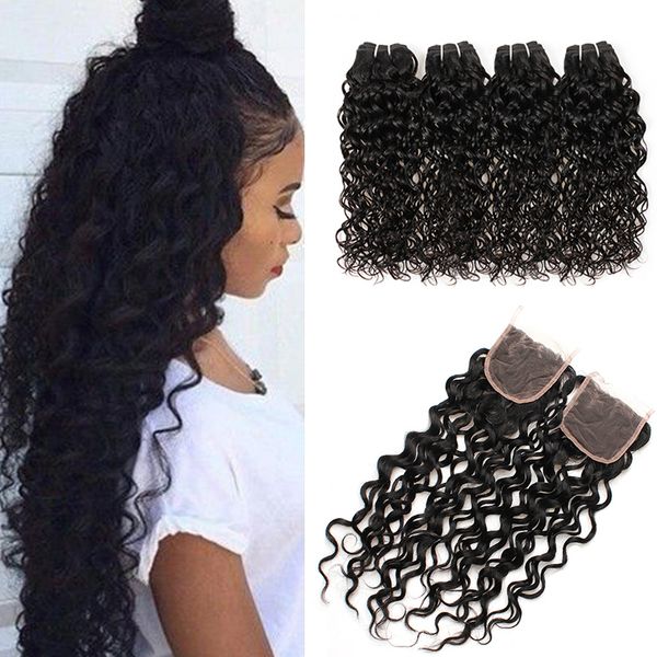 malaysian water wave 4bundles with closure 8a virgin hair water wave with 4x4 lace closure malaysian wet and wavy human hair extension weave, Black
malaysian water wave 4bundles with closure 8a virgin hair water wave with 4x4 lace closure malaysian wet and wavy human hair extension weave, Black