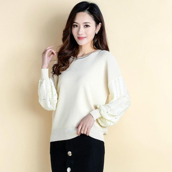 sweet lolita style white sweater women clothing lantern sleeve jumper, White;black 
sweet lolita style white sweater women clothing lantern sleeve jumper, White;black