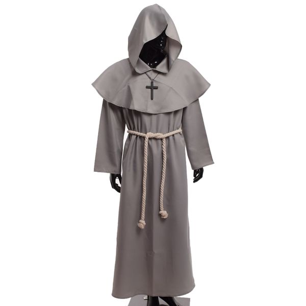 medieval costume for men women priest cosplay mantale hood cloak monk cowl robes outfits with cross necklace set, Black;red
medieval costume for men women priest cosplay mantale hood cloak monk cowl robes outfits with cross necklace set, Black;red