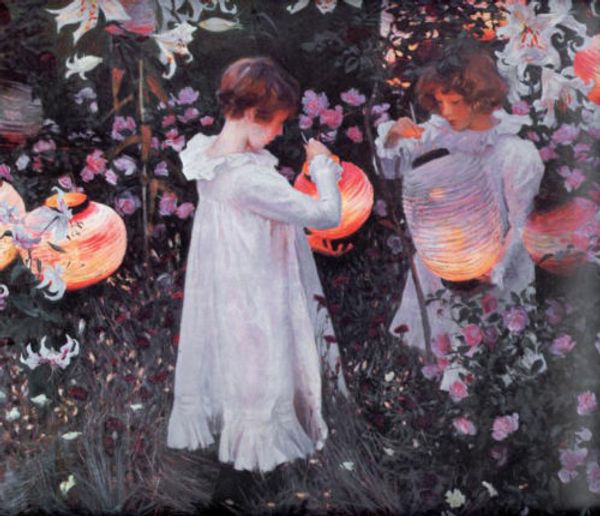 john singer sargent - carnation lily lily rose & children handpainted & hd printed art oil painting on canvas wall art p371
john singer sargent - carnation lily lily rose & children handpainted & hd printed art oil painting on canvas wall art p371