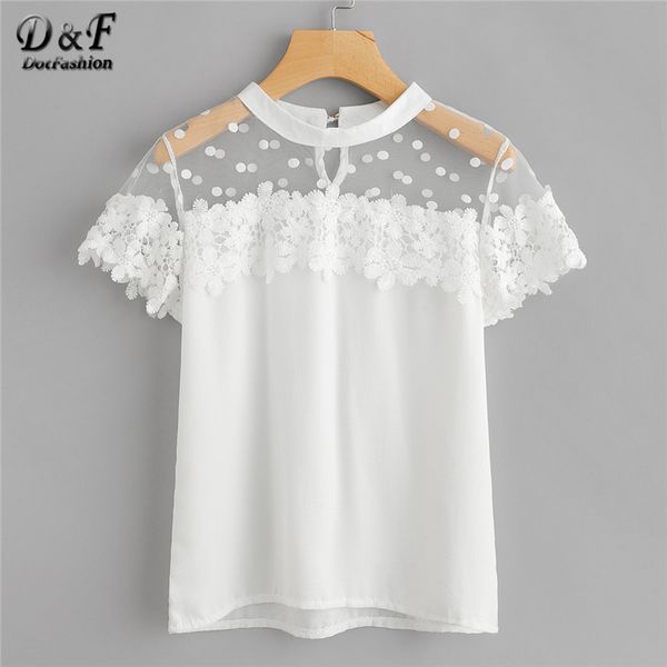 dotfashion dot mesh panel crochet appliques blouse 2018 new white short sleeve floral ladies round neck plain blouse
dotfashion dot mesh panel crochet appliques blouse 2018 new white short sleeve floral ladies round neck plain blouse