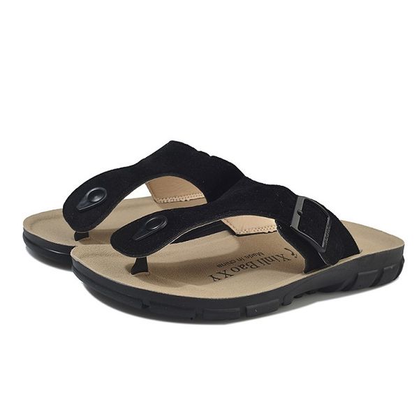 2018 summer men's flat sandals casual shoes male buckle beach genuine leather slippers flip flops matt q-19, Black
2018 summer men's flat sandals casual shoes male buckle beach genuine leather slippers flip flops matt q-19, Black