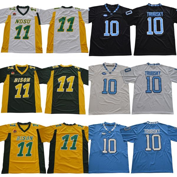North Carolina 10 Mitch Trubisky North White Blue Black Dakota State Bison 11 Carson Wentz Stitched Men college Football Jersey 
North Carolina 10 Mitch Trubisky North White Blue Black Dakota State Bison 11 Carson Wentz Stitched Men college Football Jersey